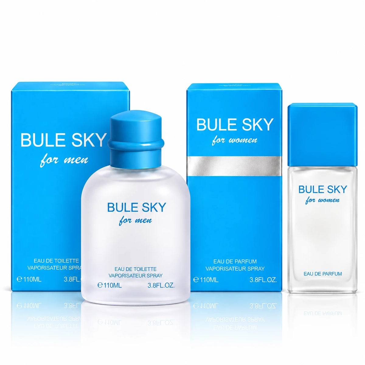 Bule Sky Perfume Set for Men and Women - 2 x 110ml Eau de Parfum and Toilette Fragrance Gift Box