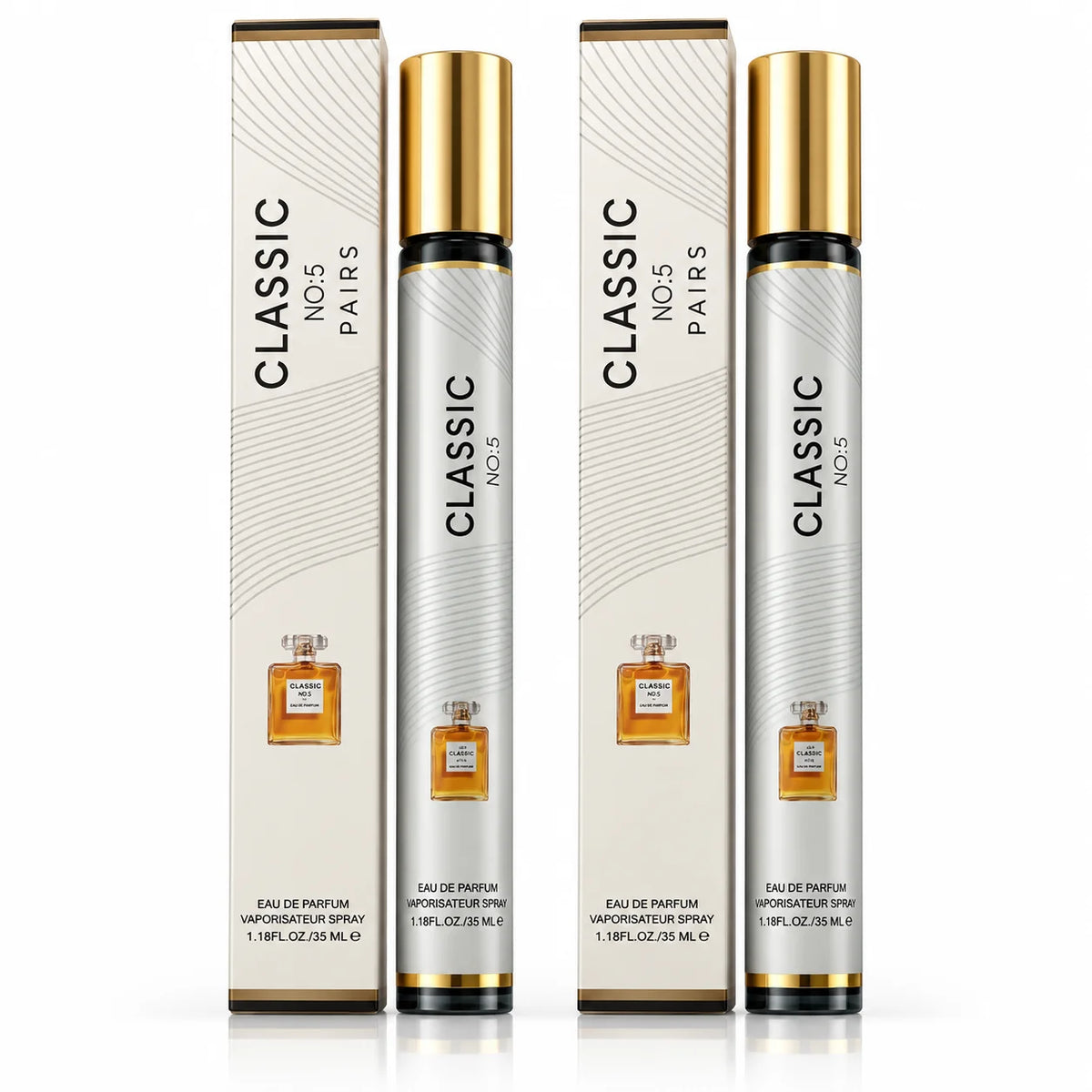 Classic No.5 Paris Women’s Travel Perfume Spray – 2 Pack