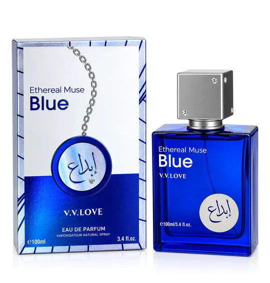 Ethereal Muse Blue Eau de Parfum 100ml / 3.4 Fl Oz – Full Size EDP Perfume Spray, Unisex Everyday Fragrance for Daytime, Evening & Special Occasion Wear