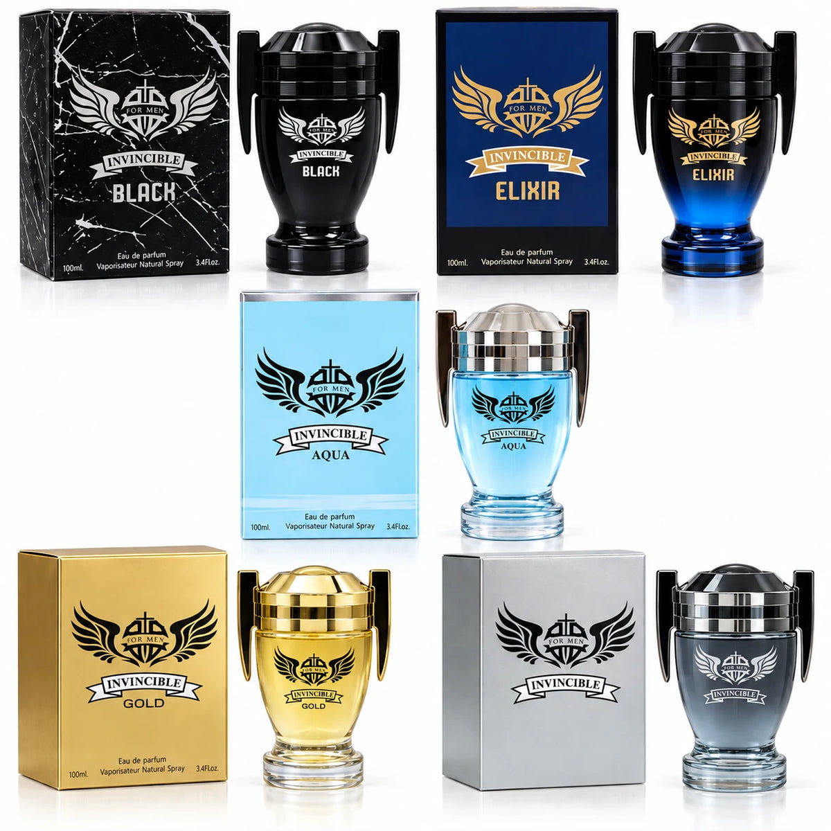 Invisible Collection for Men 5 Pieces - Eau de Parfum Perfume Set - Men's Fragrance Collection Set