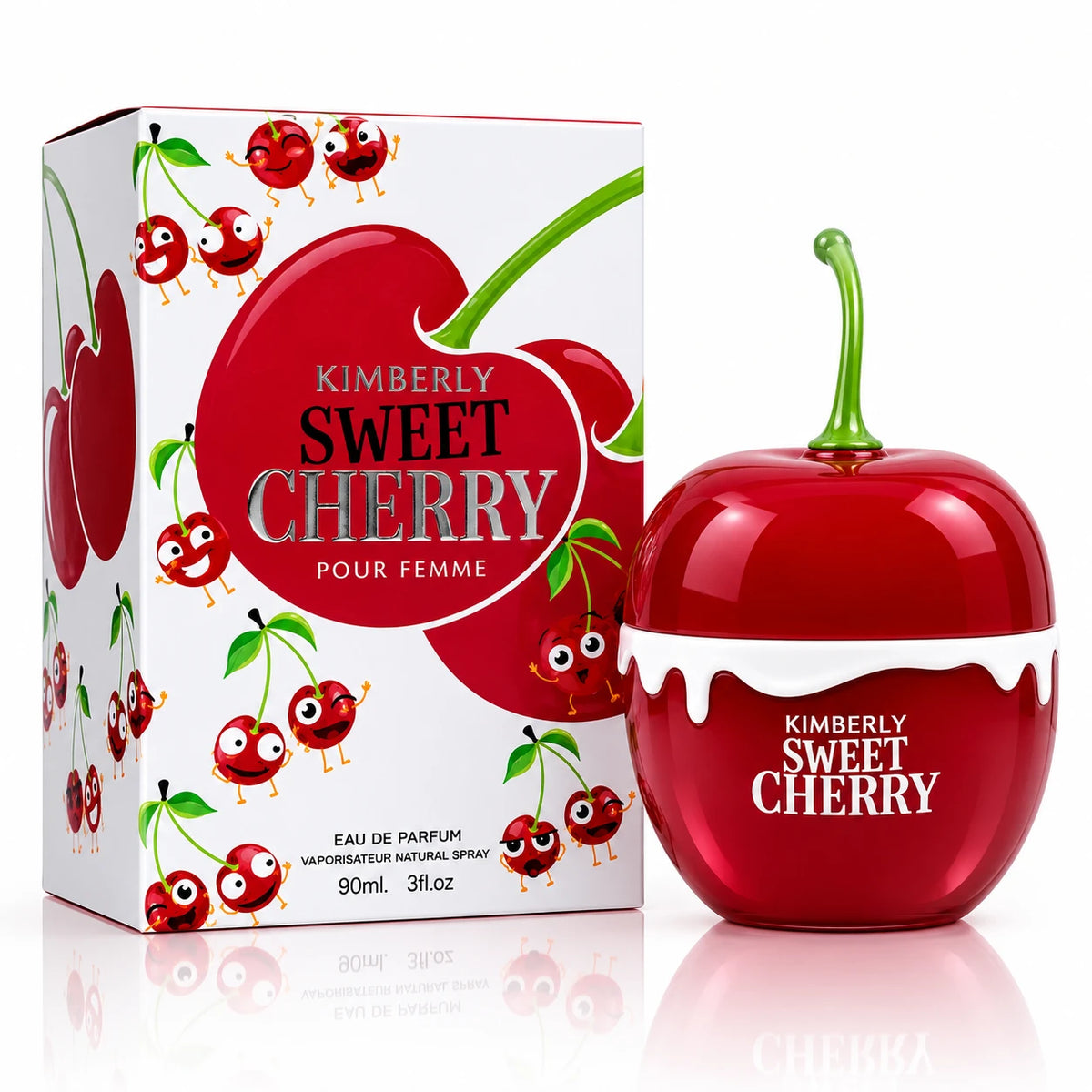 Kimberly Sweet Cherry EDP for Women 90ml (3.0 Fl Oz) - Sweet Fruity Floral Long Lasting Perfume Spray
