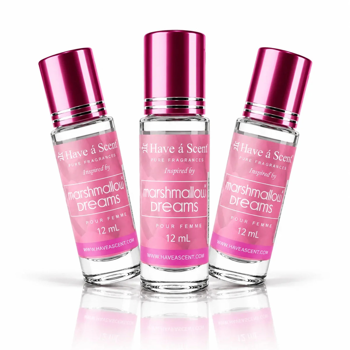 Marshmallow Roll on Perfume Oil For Women - 12 ml - 3 Pack - AromaBlooms