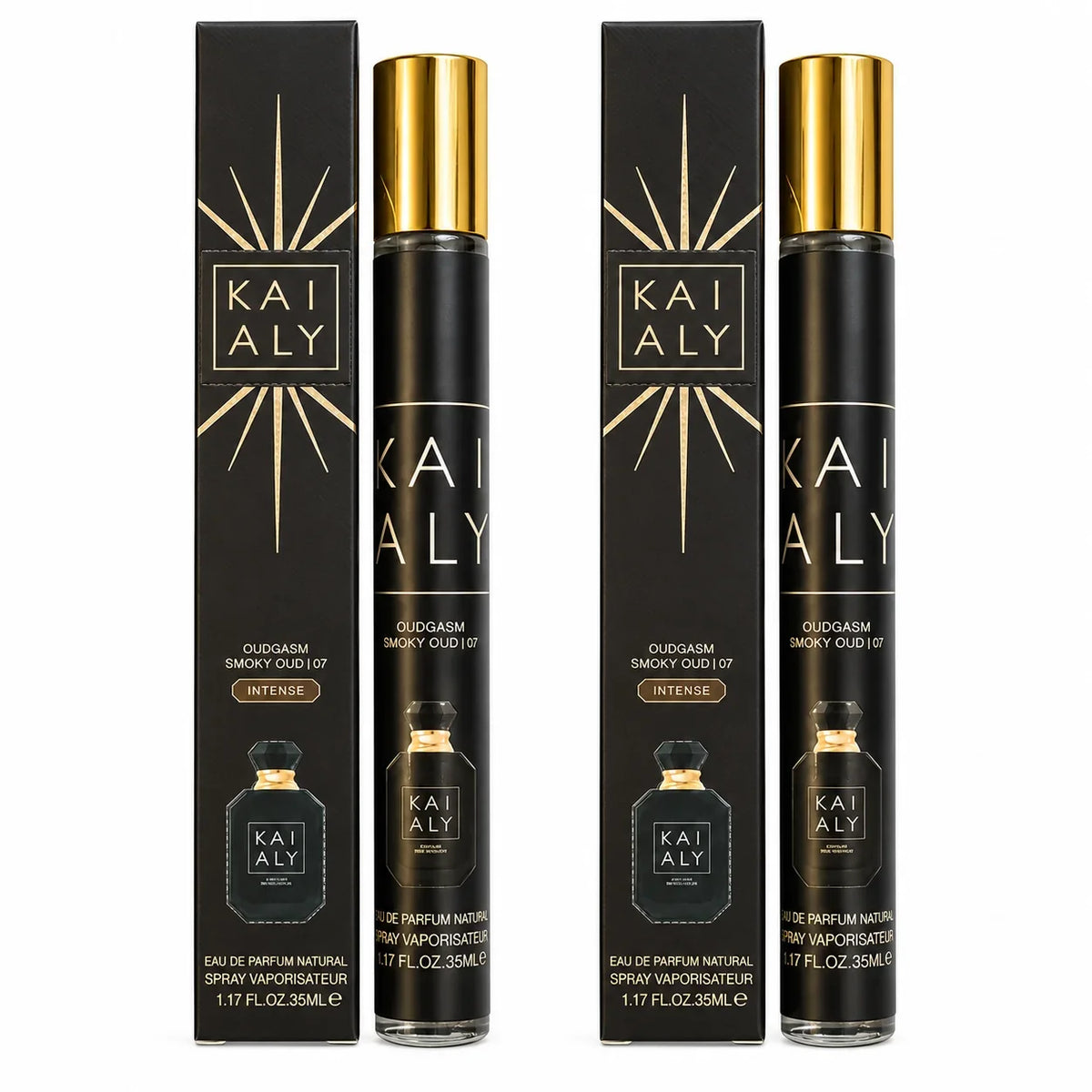 Oudgasm Smoky Oud Intense Men’s Travel Perfume Spray – 2 Pack