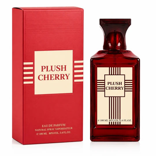 Plush Cherry Eau de Parfum for Women - Sweet Cherry Perfume - Fruity Floral Fragrance - Long Lasting Warm Vanilla & Amber Inspired Scent - Everyday Wear & Date Night Perfume - 3.4 Fl Oz / 100ml