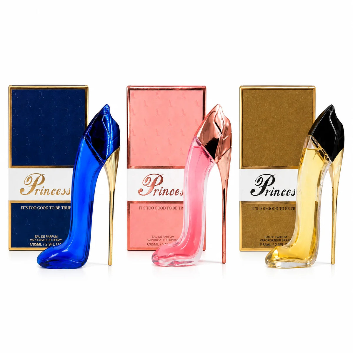 Princess High Heel Eau de Parfum 3 Pack - Women's Perfume Gift Set - 85ml Each Fragrance Spray