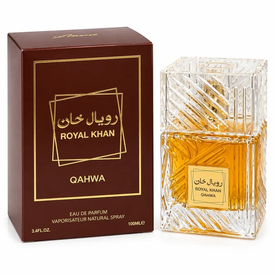 Royal Khan Qahwa Eau de Parfum 100ml / 3.4 Fl Oz – Unisex EDP Perfume Spray for Men & Women, Full Size Fragrance for Daily & Evening Wear