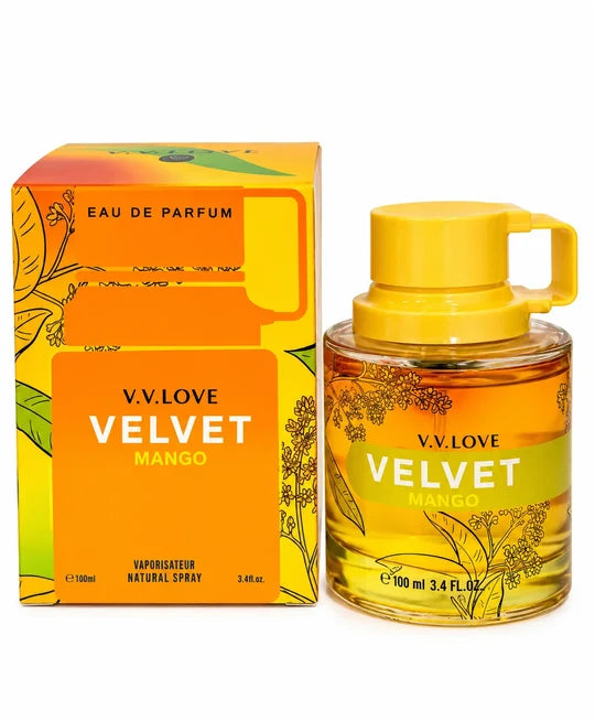 Velvet Mango Eau de Parfum 100ml / 3.4 Fl Oz – Mango Perfume, Sweet Fruity Tropical Fragrance Spray, Full Size EDP for Unisex Everyday & Evening Wear