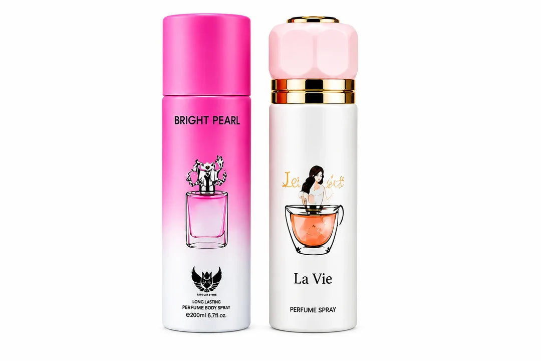 Women's Perfume Body Spray 2 Pack - Long Lasting Fragrance Set - Floral & Sweet Elegant Scents