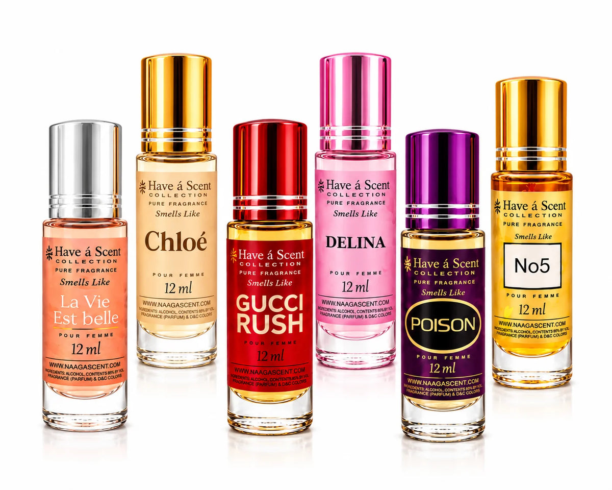 Women's Perfume Oil Gift Set 6-Pack Roll-On
