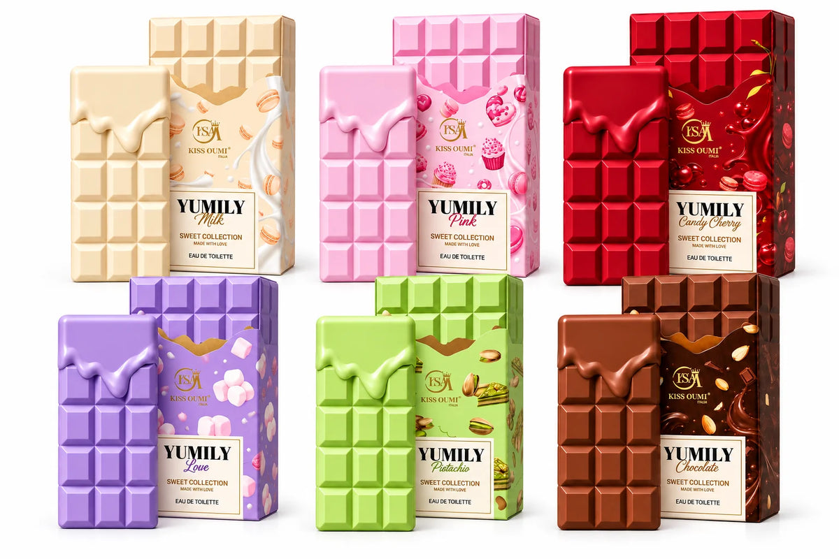 Yumily Sweet Collection Eau de Toilette Perfume 6 Pc Set - Sweet Fruity Gourmand Fragrances for Women