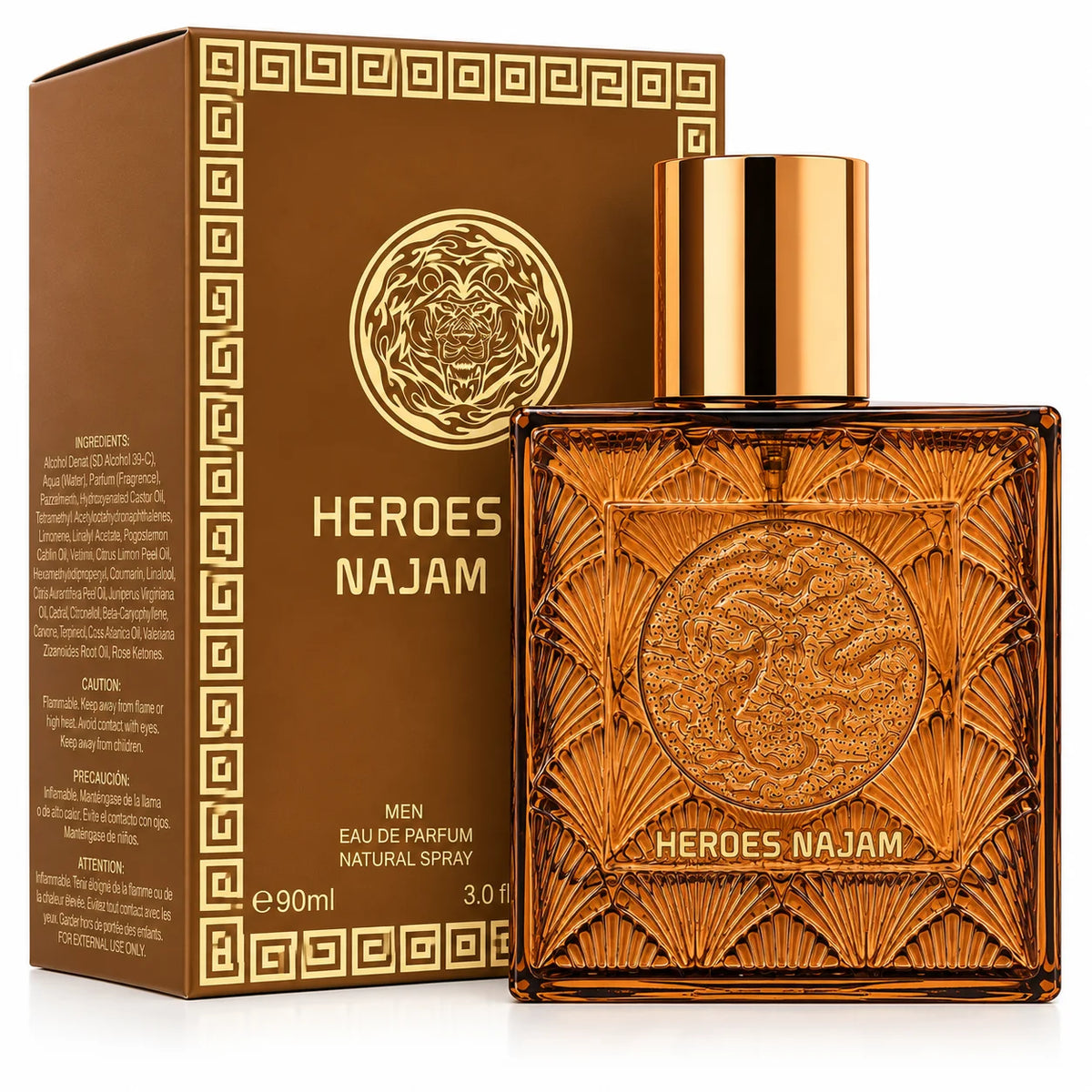 Heroes Najam Eau de Parfum for Men 90ml - Men's Perfume Natural Spray Fragrance
