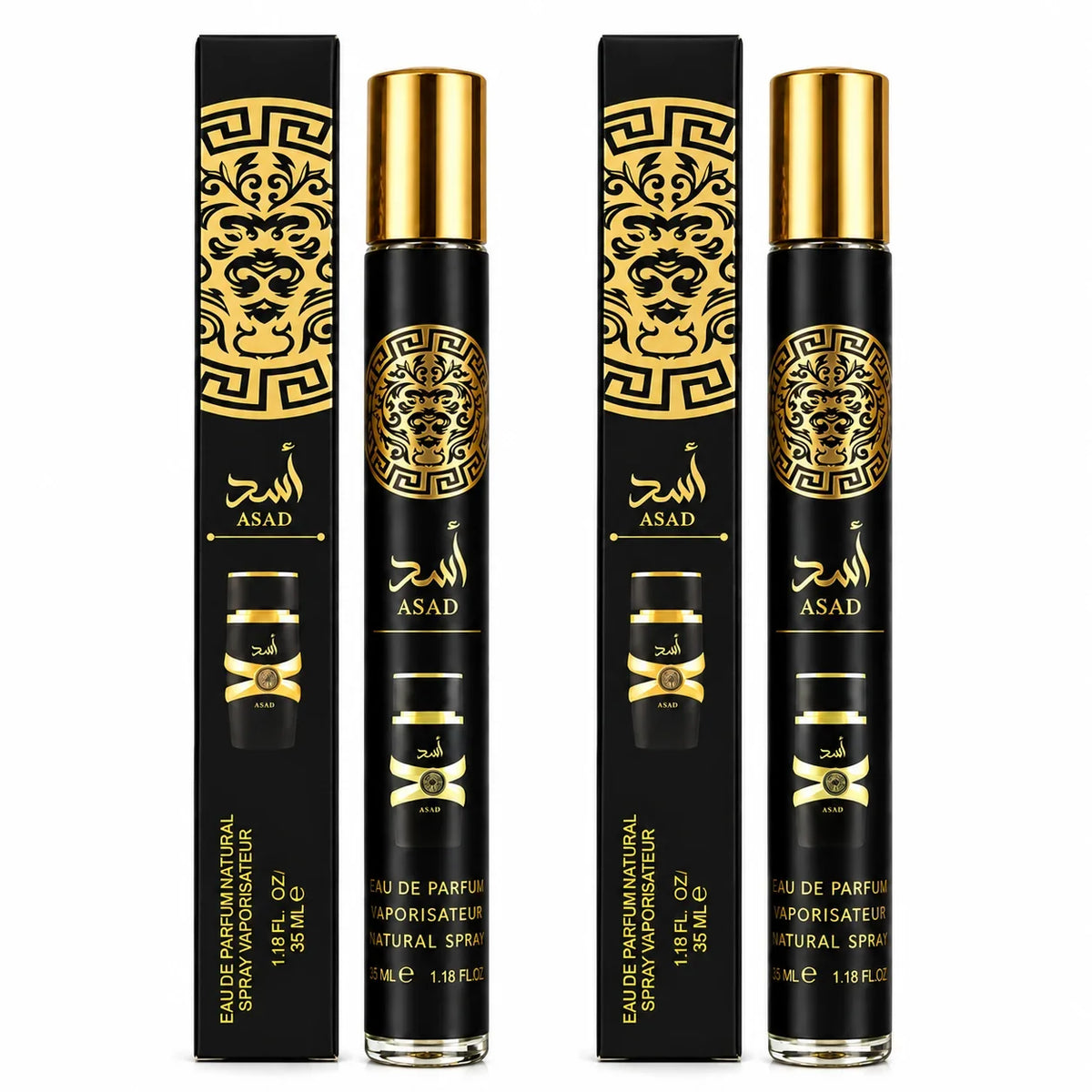 Asad Men’s Travel Perfume Spray – 2 Pack
