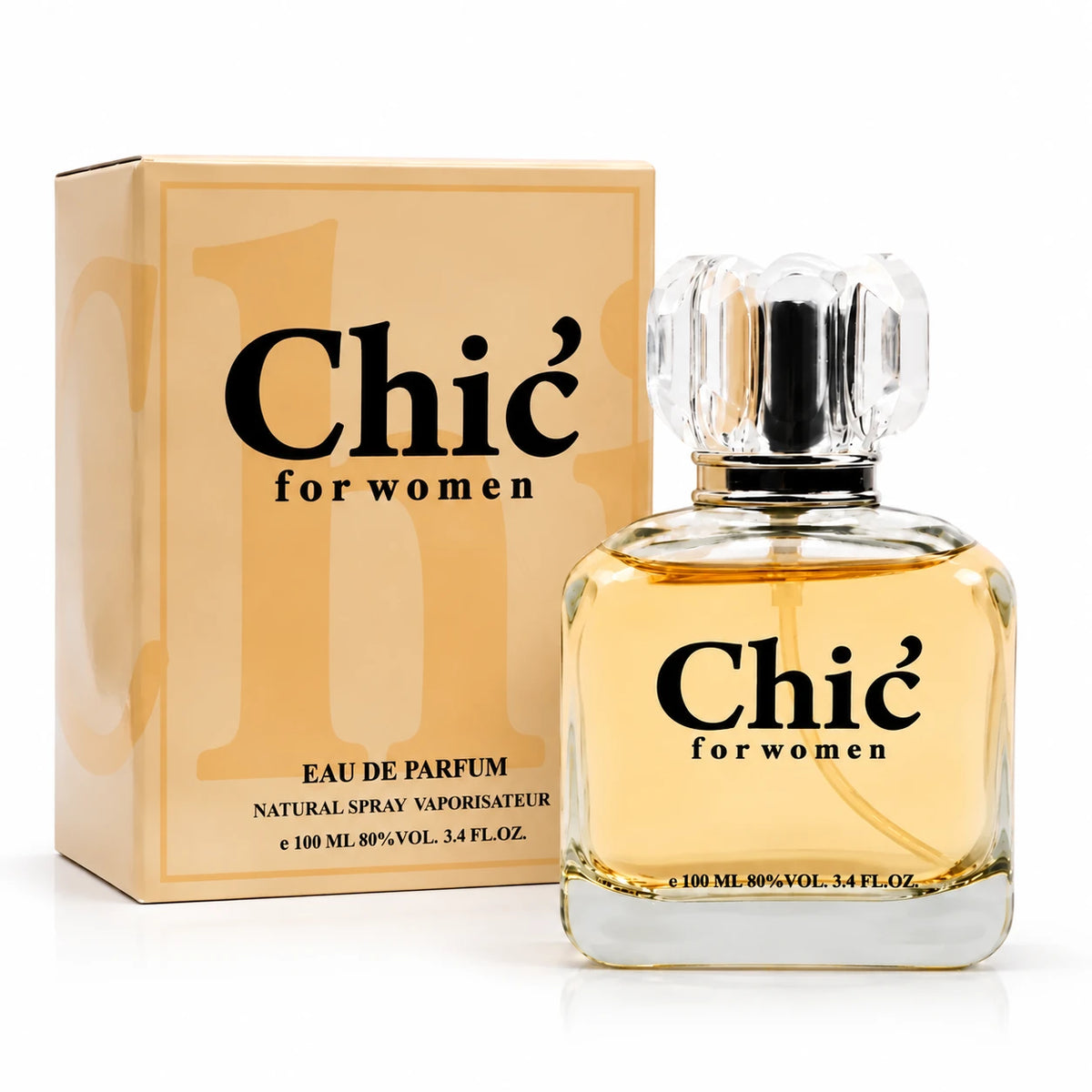 Chic Perfume for Women - 100ml / 3.4 Fl Oz Eau de Parfum Natural Spray Feminine Daily Fragrance