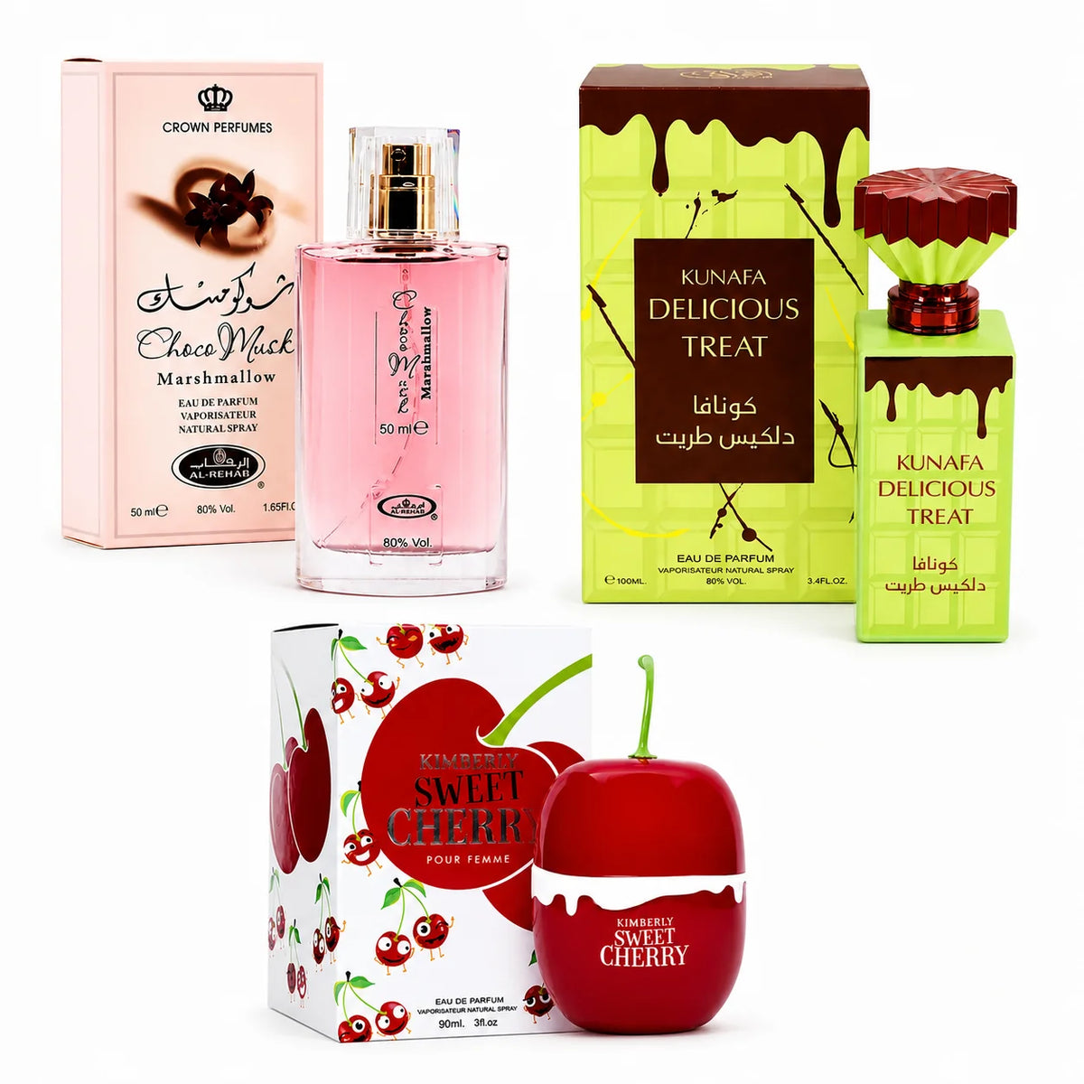 Choco Musk Marshmallow Sweet Gourmand 3-Piece Gift Set