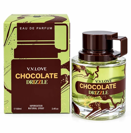 Chocolate Drizzle Eau de Parfum 100ml / 3.4 Fl Oz – Chocolate Perfume, Sweet Gourmand Unisex Fragrance Spray, Full Size EDP for Everyday & Evening Wear
