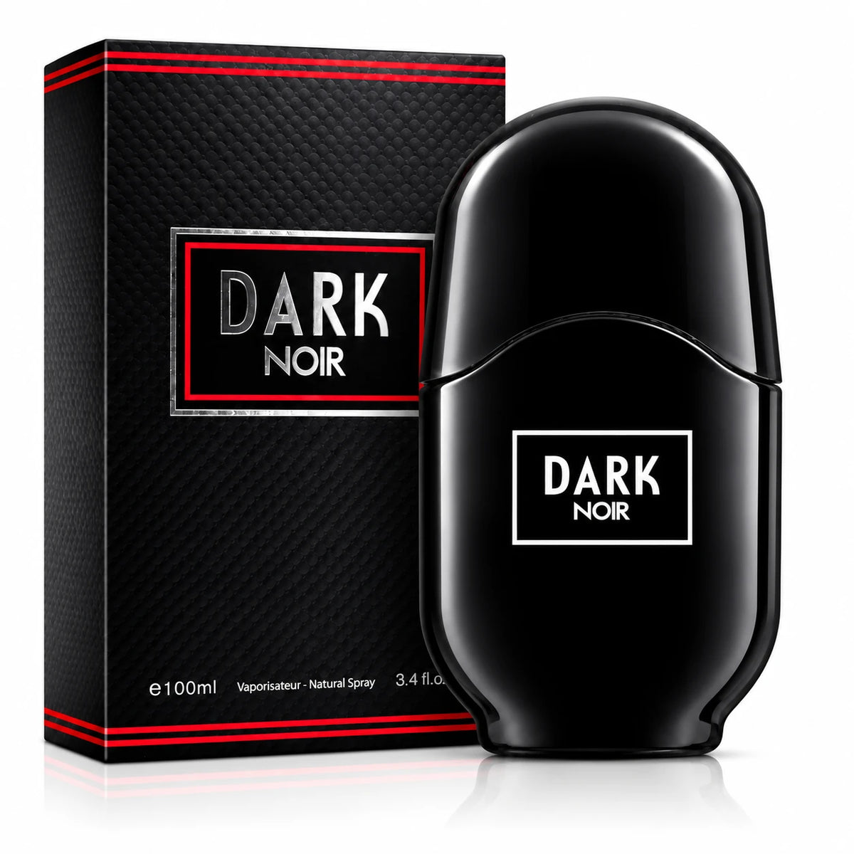 Dark Noir Eau de Parfum for Men 3.4 Fl Oz (100ml) – Long Lasting Woody Spicy Cologne Bold Scent Gift