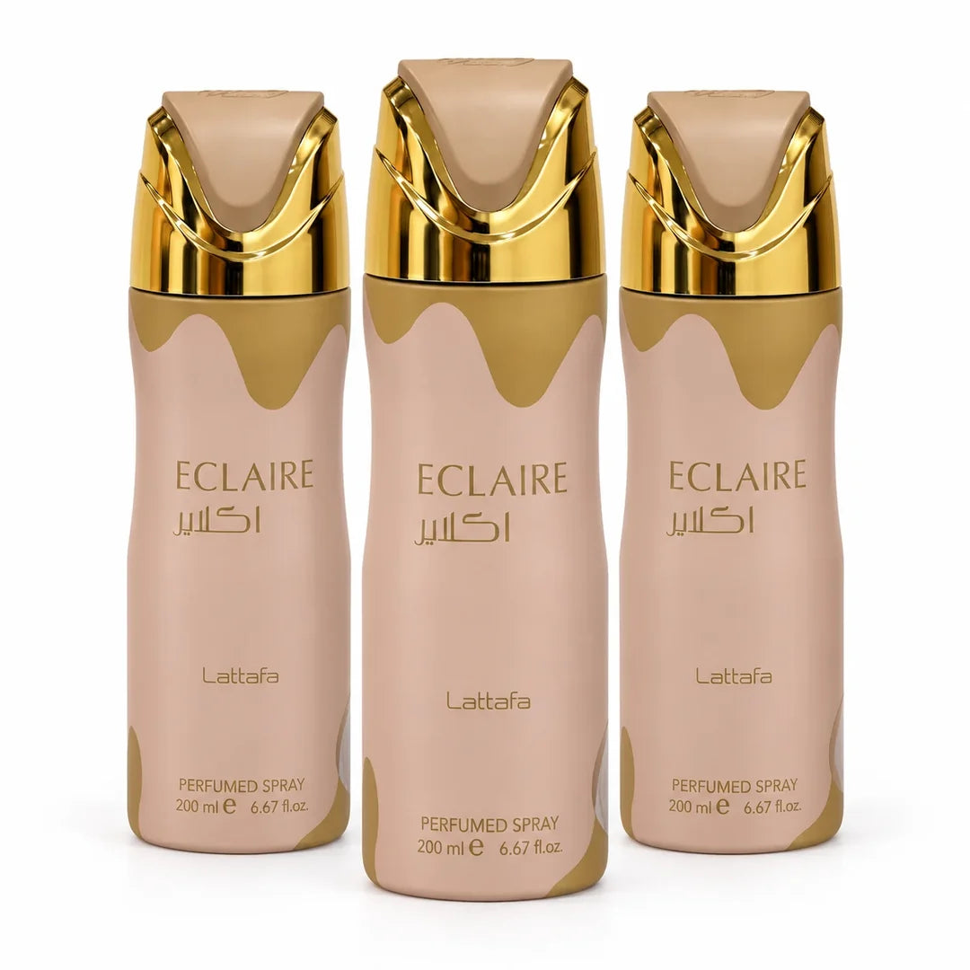 Eclaire Perfumed Body Spray for Women 200ml - Sweet Vanilla Caramel Fragrance Mist - Gourmand Body Spray with Milk, Honey & Praline Notes