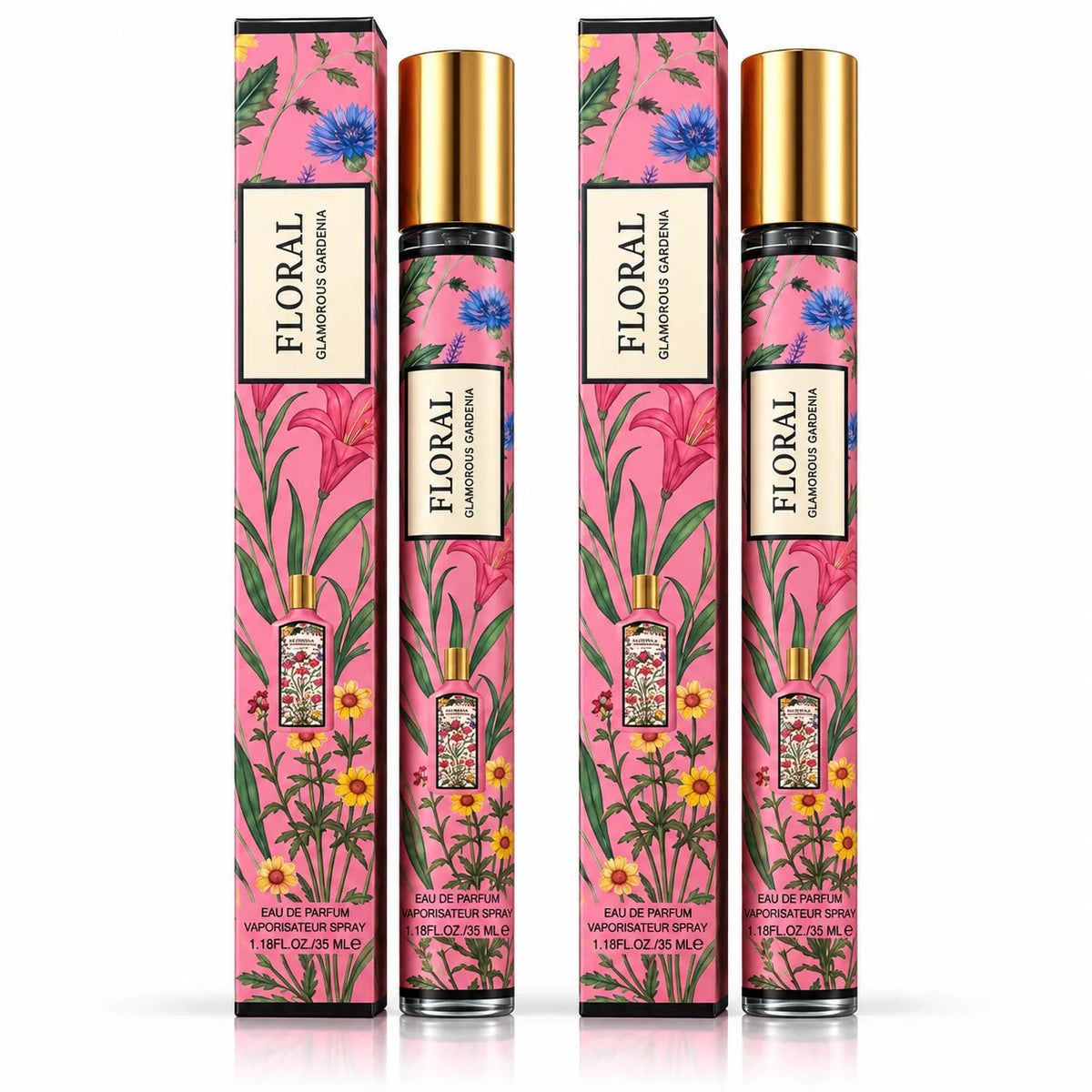 Floral Glamorous Gardenia Women’s Travel Perfume Spray – 2 Pack