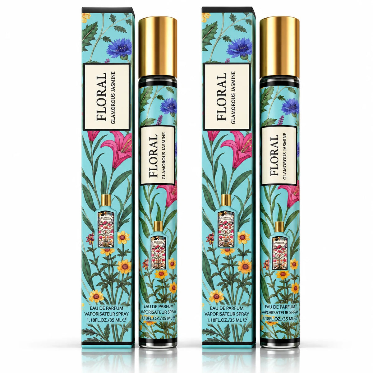 Floral Glamorous Jasmine Women’s Travel Perfume Spray – 2 Pack