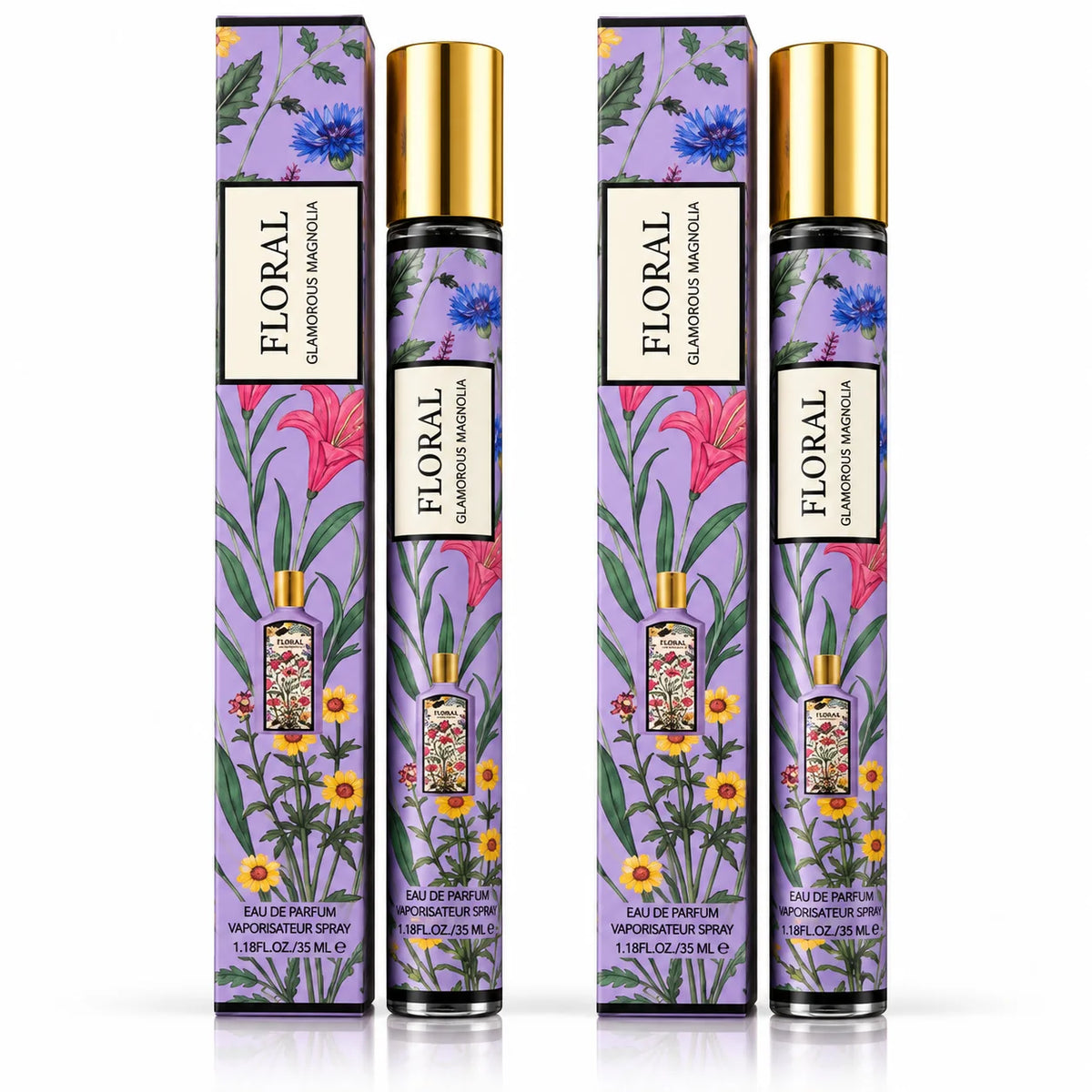 Floral Glamorous Magnolia Women’s Travel Perfume Spray – 2 Pack