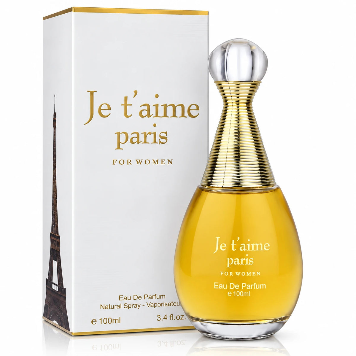 Je t'aime Paris Perfume for Women - 100ml / 3.4 Fl Oz Eau de Parfum Spray Floral-Fruity Fragrance EDP