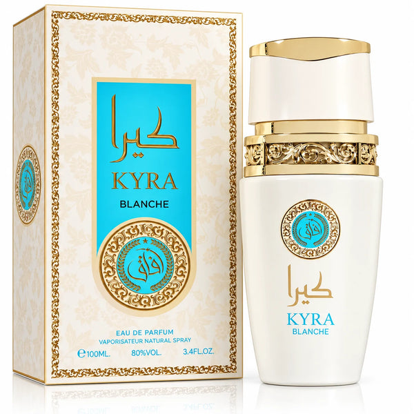 Kyra Blanche Eau de Parfum 3.4 oz / 100ml - Fresh Floral Perfume for Women - Elegant Fragrance