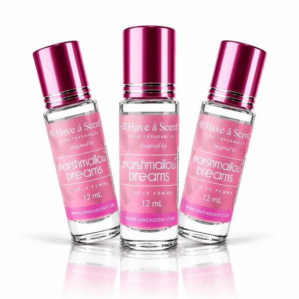 Marshmallow Roll on Perfume Oil For Women - 12 ml - 3 Pack - AromaBlooms