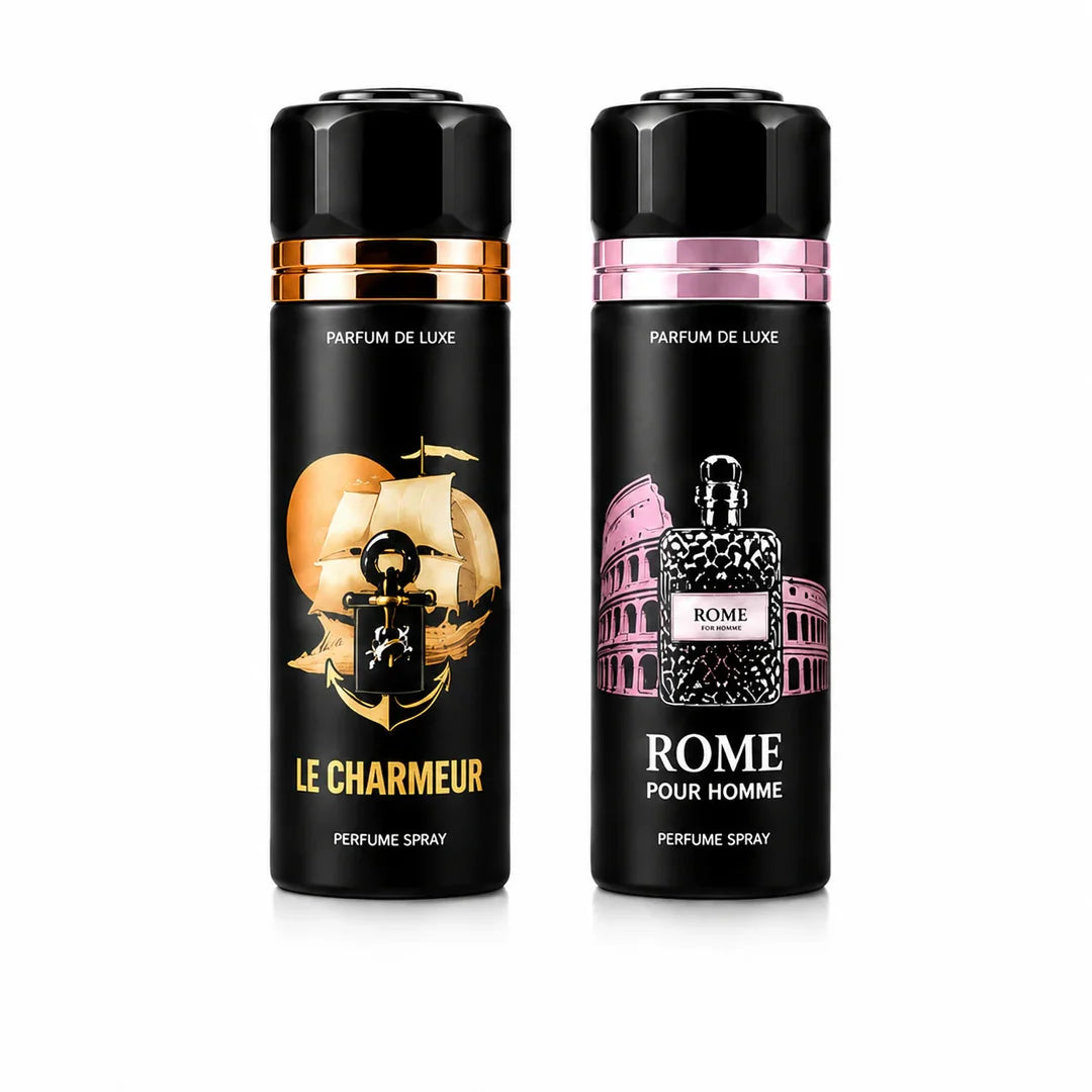 Men’s Perfume Body Spray 2 Pack – Long Lasting Fragrance Set – Fresh Masculine Scents