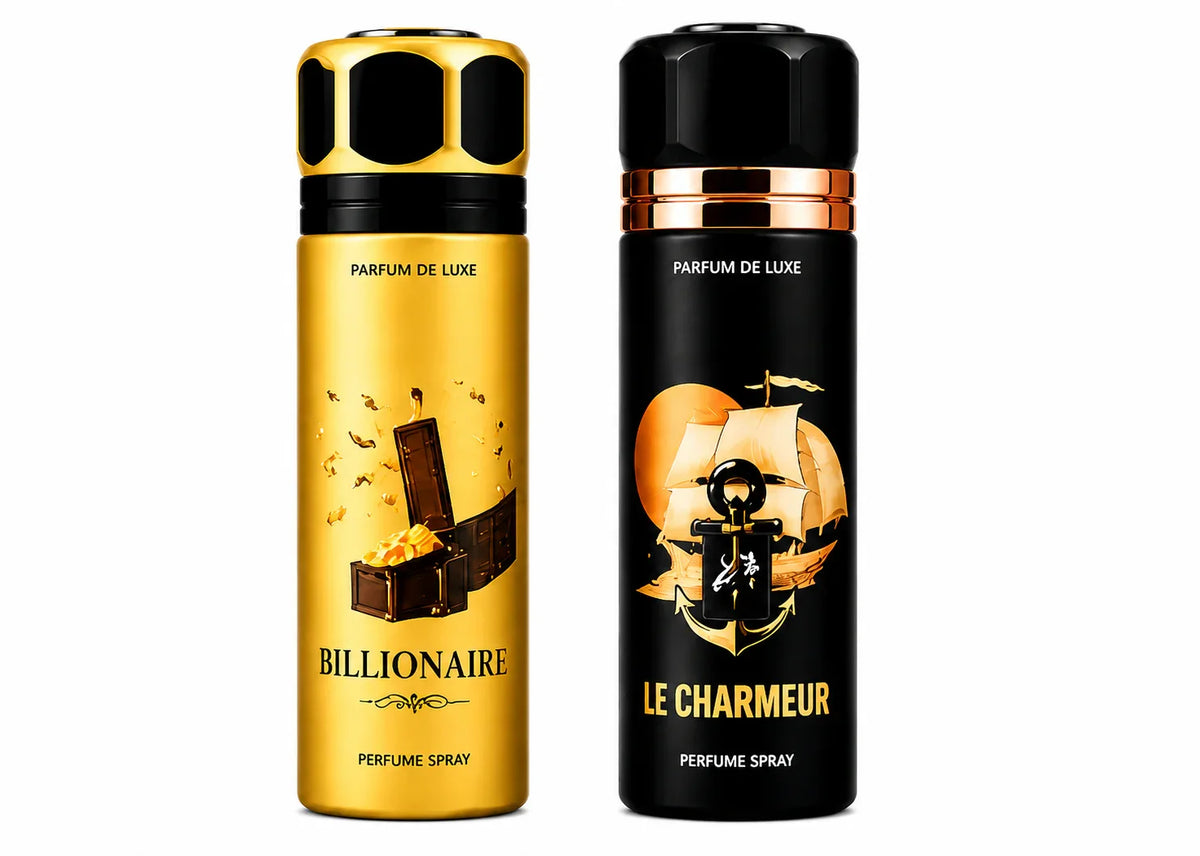 Men’s Perfume Body Spray 2 Pack – Long Lasting Fragrance Set – Fresh Masculine Scents