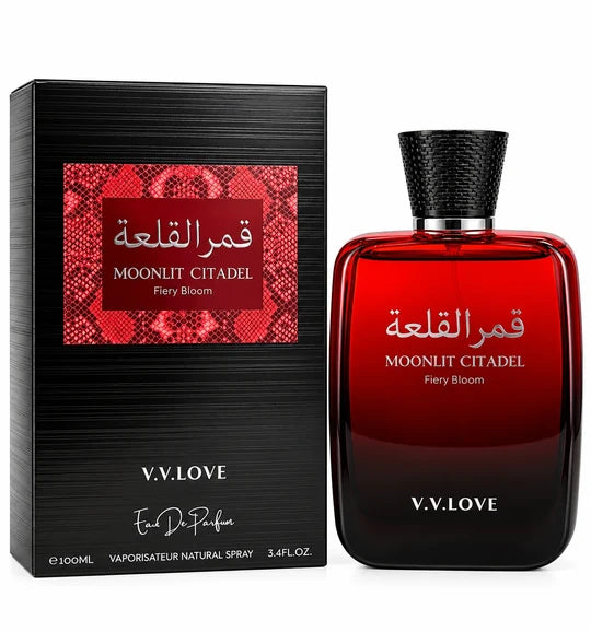 Moonlit Citadel Fiery Bloom Eau de Parfum 100ml / 3.4 Fl Oz – Warm Bold Unisex Fragrance Spray, Full Size EDP for Everyday, Evening & Special Occasion Wear