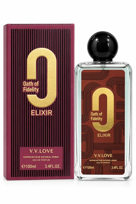 Oath of Fidelity Elixir Eau de Parfum 100ml / 3.4 Fl Oz – Bold Warm Unisex Fragrance Spray, Full Size EDP for Everyday, Evening, Date Night & Special Occasion Wear