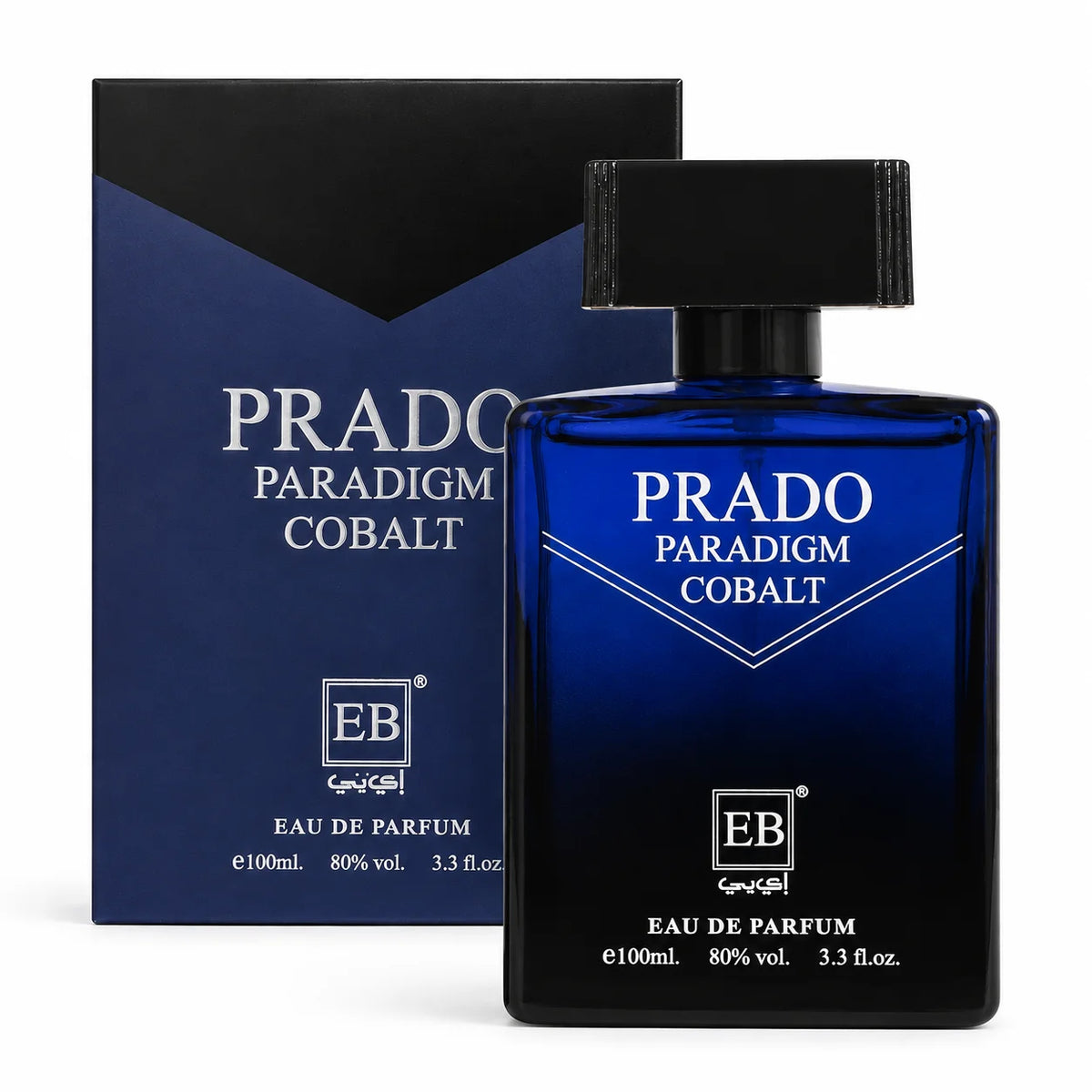 Prado Paradigm Cobalt Eau de Parfum for Men, 100ml / 3.3 Fl Oz - Fresh Woody Aromatic Cologne Spray