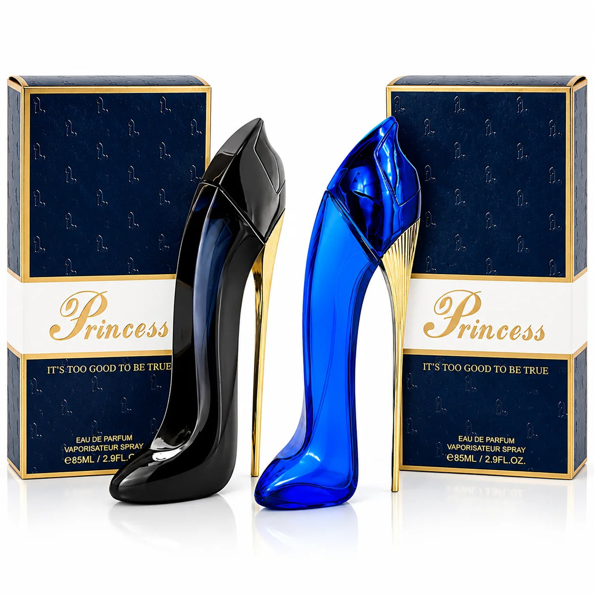 Princess Blue and Black High Heel Perfume Gift Set 2-Piece