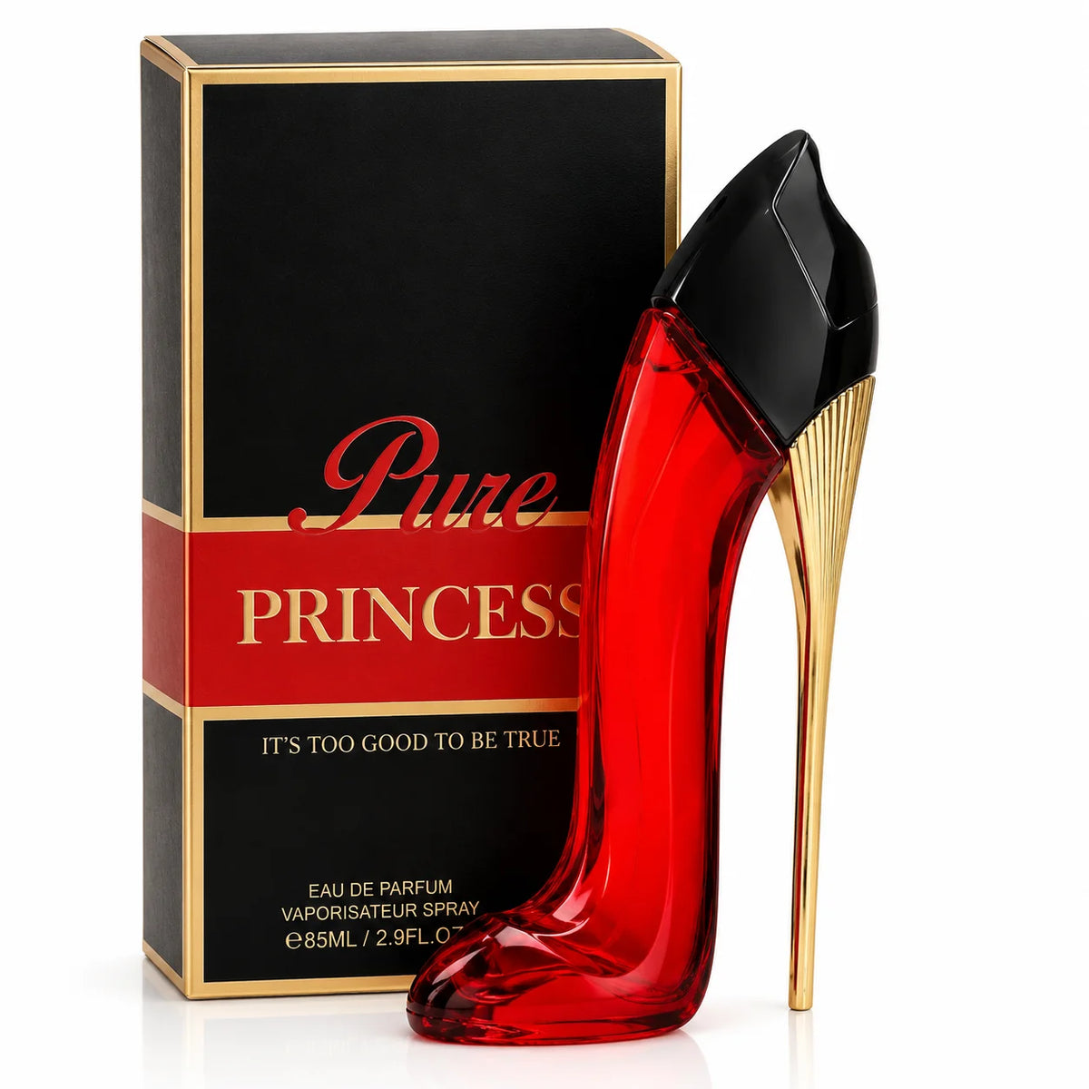 Pure Princess Eau de Parfum for Women 85ml - Women's Perfume - High Heel Perfume Bottle - Fragrance Spray - Gift for Women