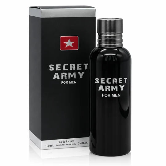 Secret Army for Men Eau de Parfum 100ml / 3.4 Fl Oz – Men's Cologne Spray, Masculine Fragrance, Full Size EDP for Daily, Evening & Special Occasion Wear