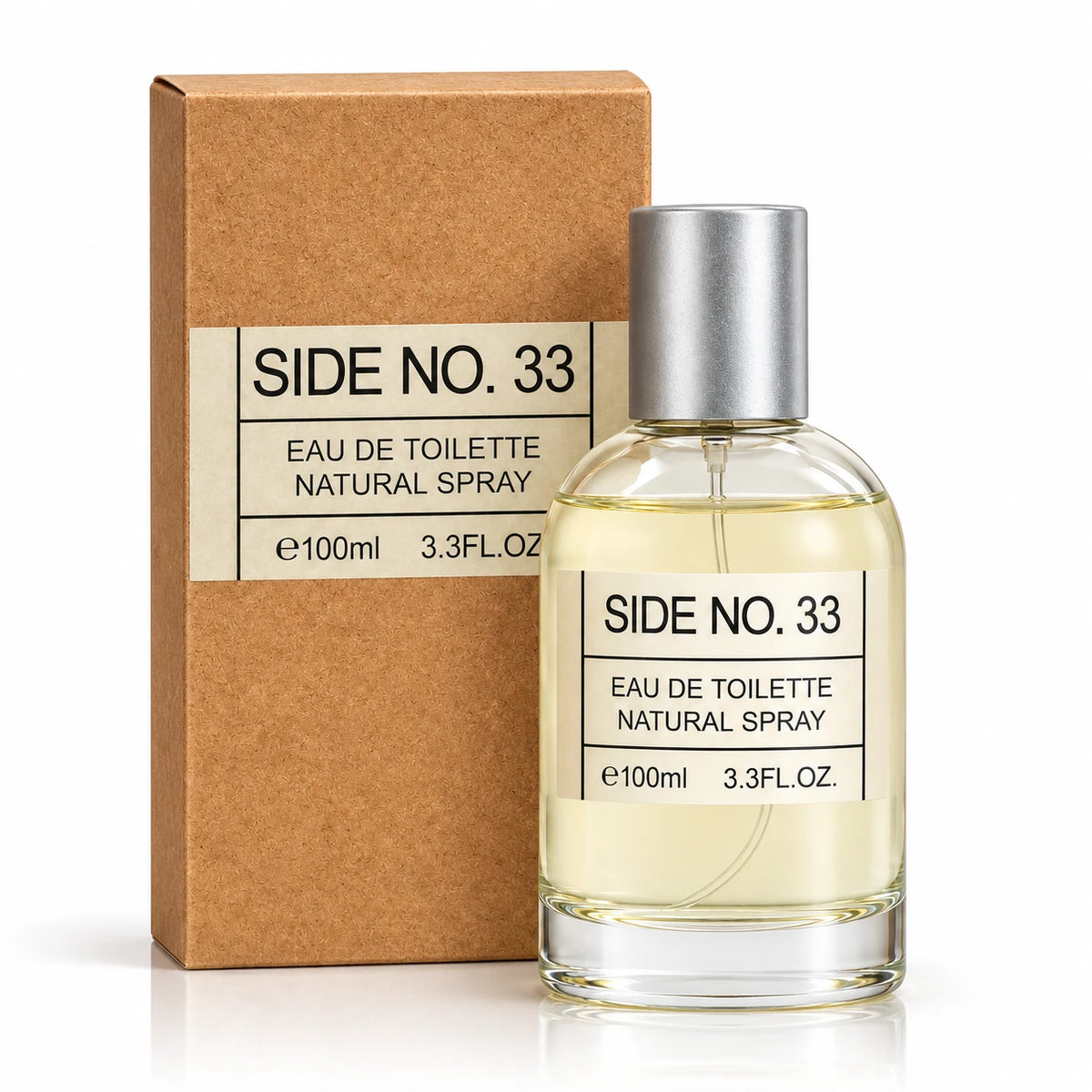 Side No. 33 Perfume For Unisex - 100ml / 3.3 Fl Oz Eau de Toilette Natural Spray Woody Leather Fragrance