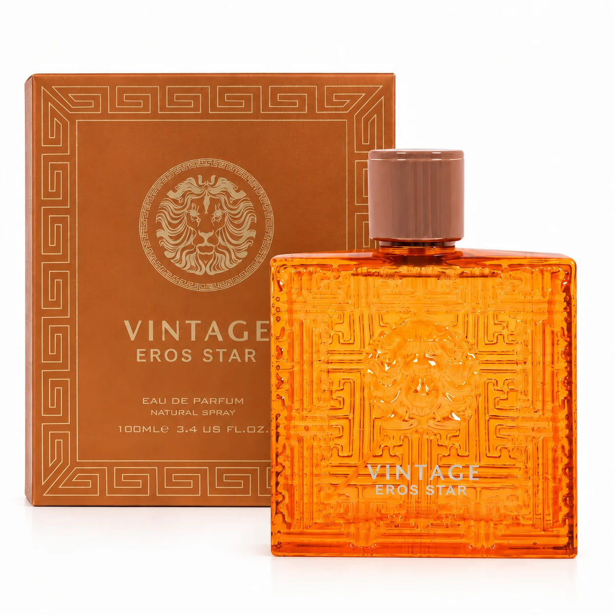 Vintage Eros Star Perfume for Men - 100ml / 3.4 Fl Oz Eau de Parfum Citrus Mint Vanilla Spray Scents