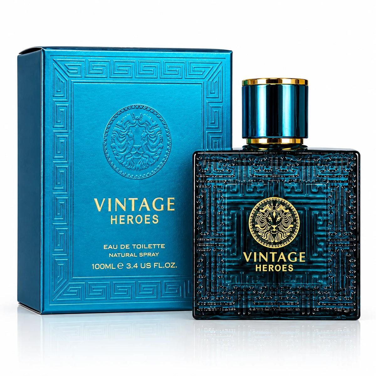 Vintage Heroes Blue Eau de Toilette 100ml for Men - Long Lasting Woody Fresh Fragrance Spray