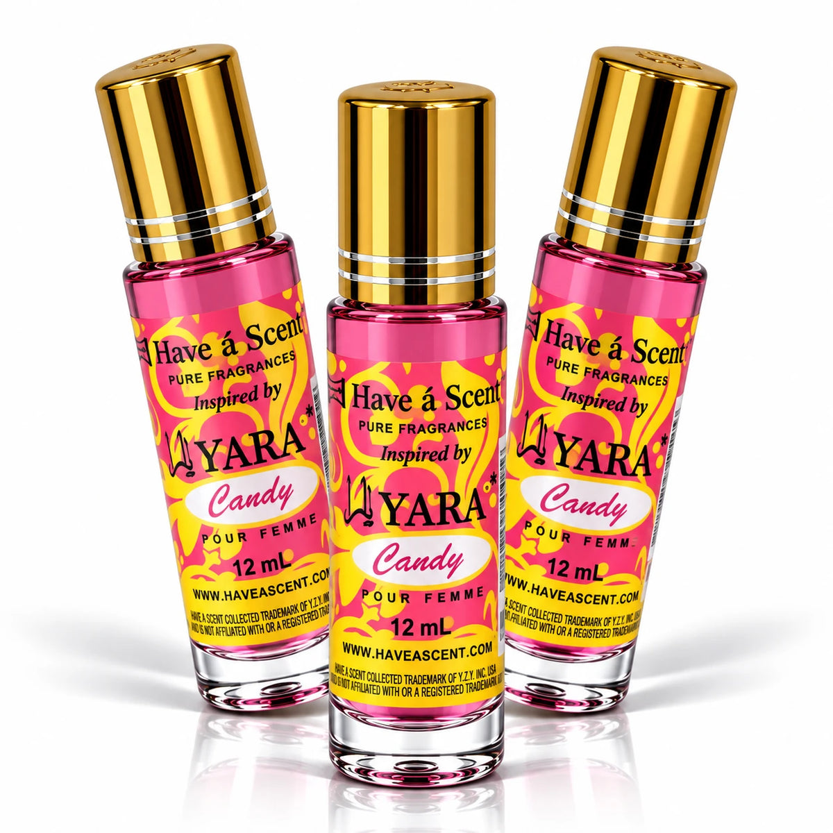 Y-Candy Roll on Perfume Oil For Women - 12 ml - 3 Pack - AromaBlooms
