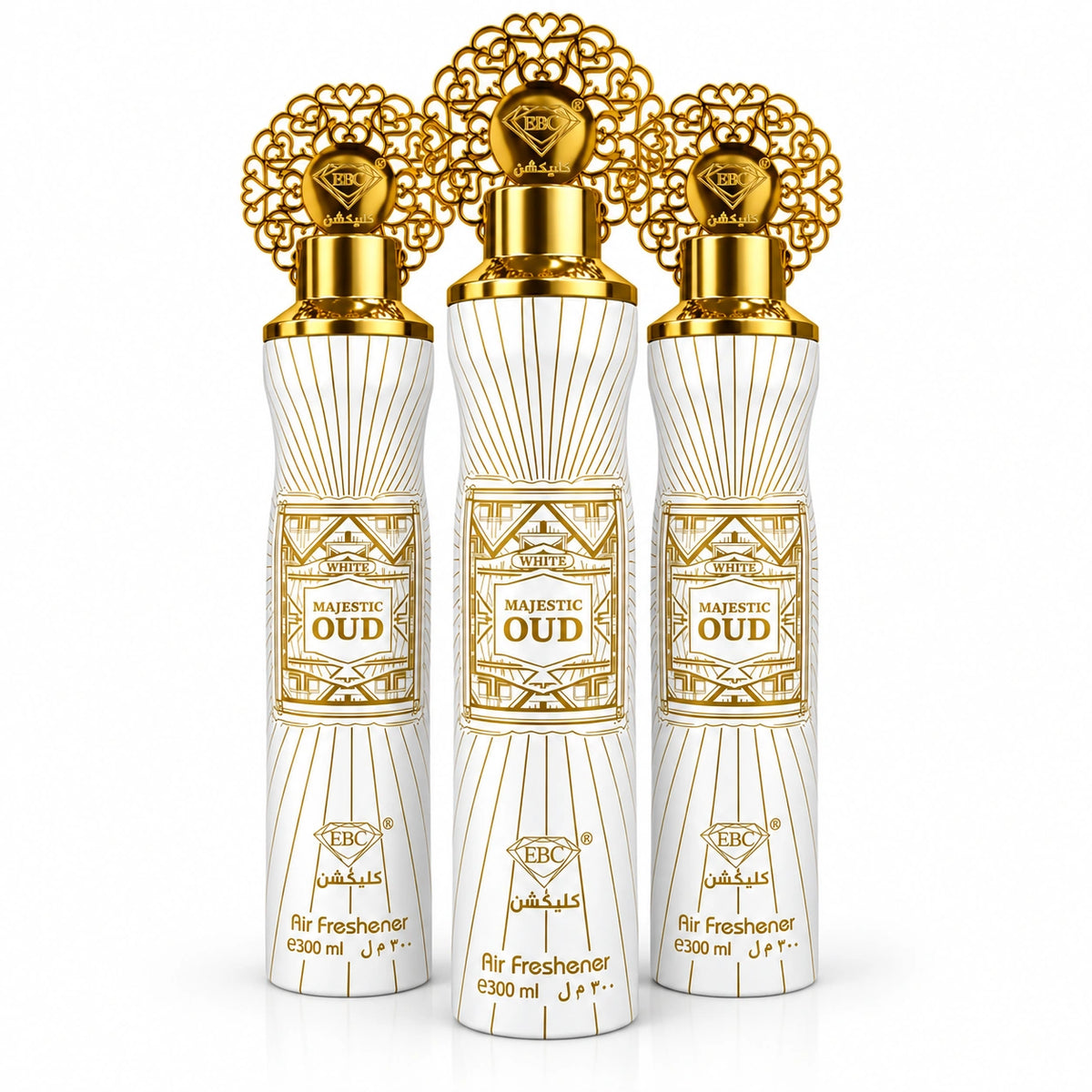 White Oud Air Freshener Spray 300ml - Long Lasting Oud Room Freshener - Luxury Home, Car & Office Fragrance